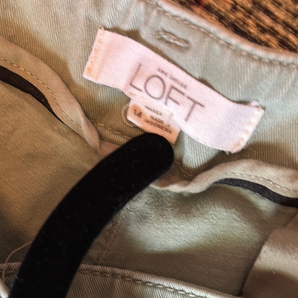 Loft size 14 Casual Pants - Black, Tan, Gray, Green chino cropped capri LOT - Picture 8 of 14